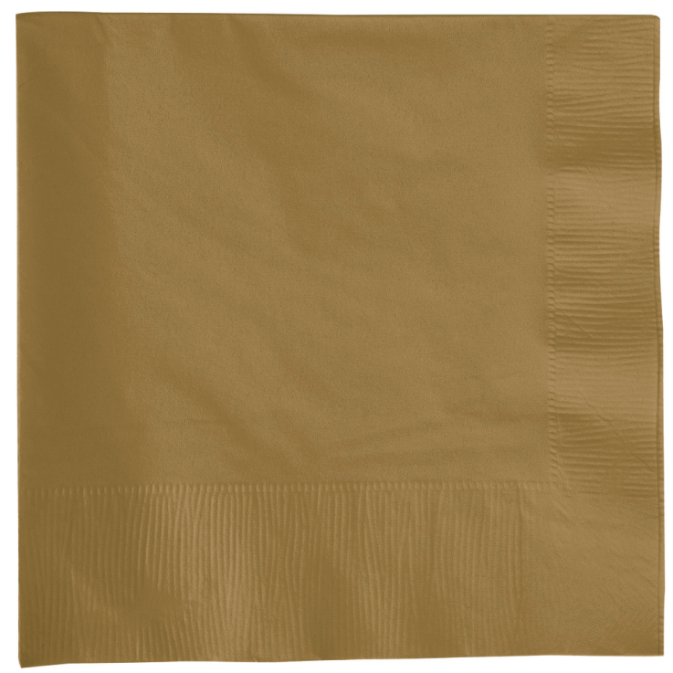 Gold - 3ply Beverage Napkins