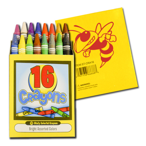 Custom 6 Pack Kids Crayons  Personalized Logo Imprinted Kids Crayon