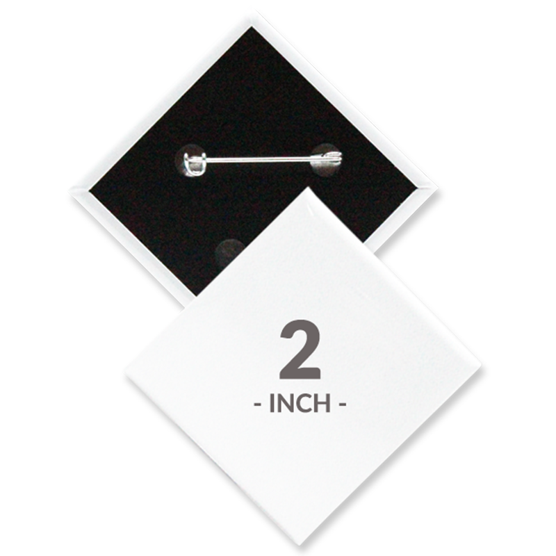 2 X 2 Inch Diamond Custom Buttons