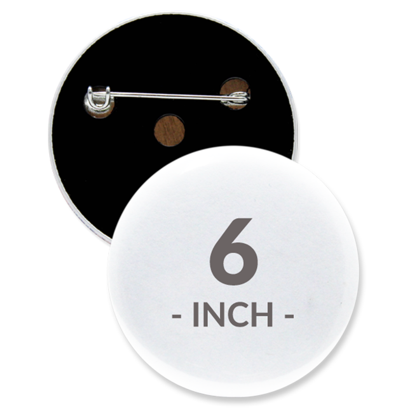 6 Inch Round Custom Buttons