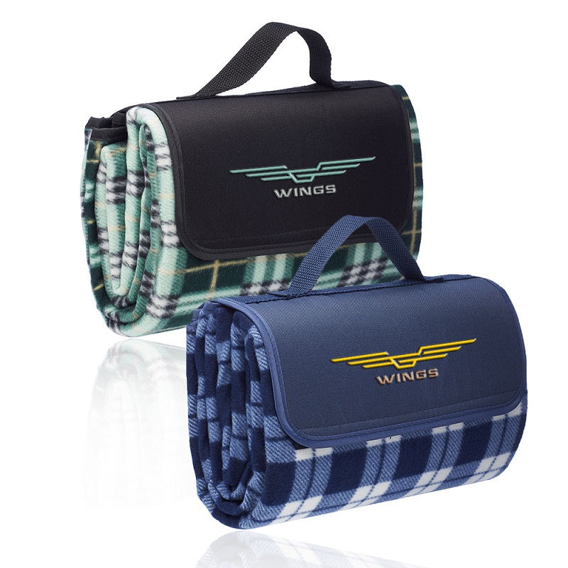 Brookhaven Roll Up Picnic Blankets 53 X 47 Inch Blankets