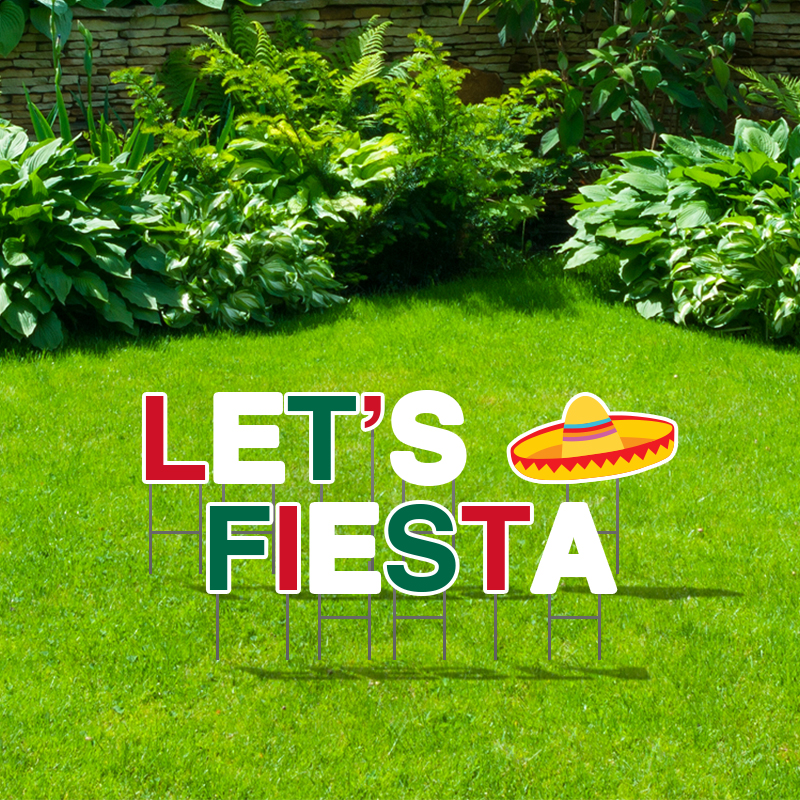 Pre-Packaged Let&amp;rsquo;s Fiesta Yard Letters