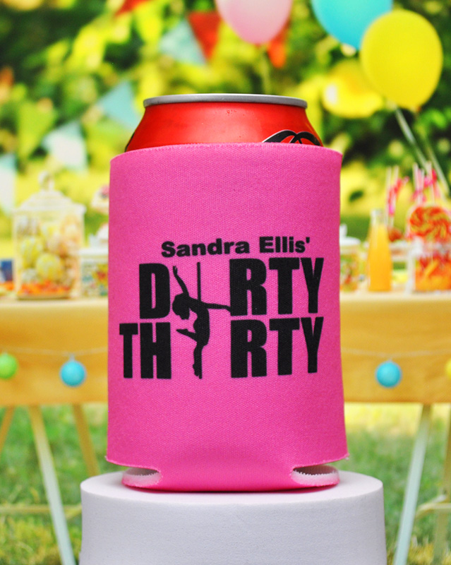 Pole Dirty Thirty Birthday Full Color Can Coolers - Koozie

