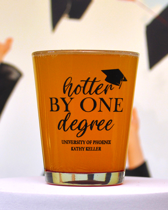 Customized Hotter By One Degree Graduation Clear Shot Glasses - Shot Glass
