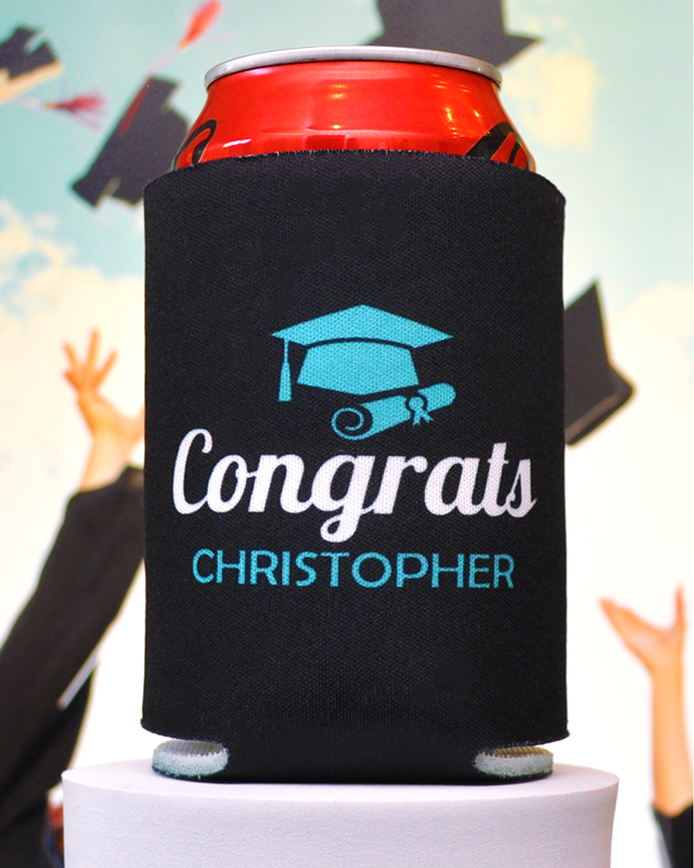 Custom Future Is In My Power Graduation Full Color Can Coolers - Back Side - Koozies
