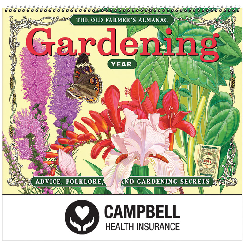2024 The Old Farmer's Almanac Gardening Wall Calendar Spiral