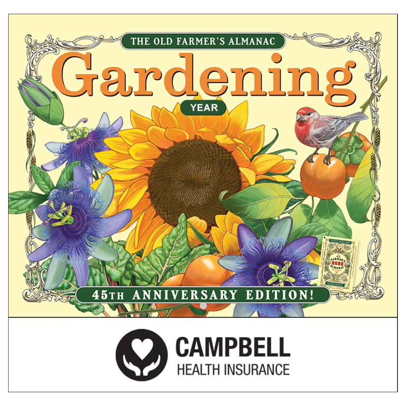 2024 The Old Farmer's Almanac Gardening Wall Calendar Stapled