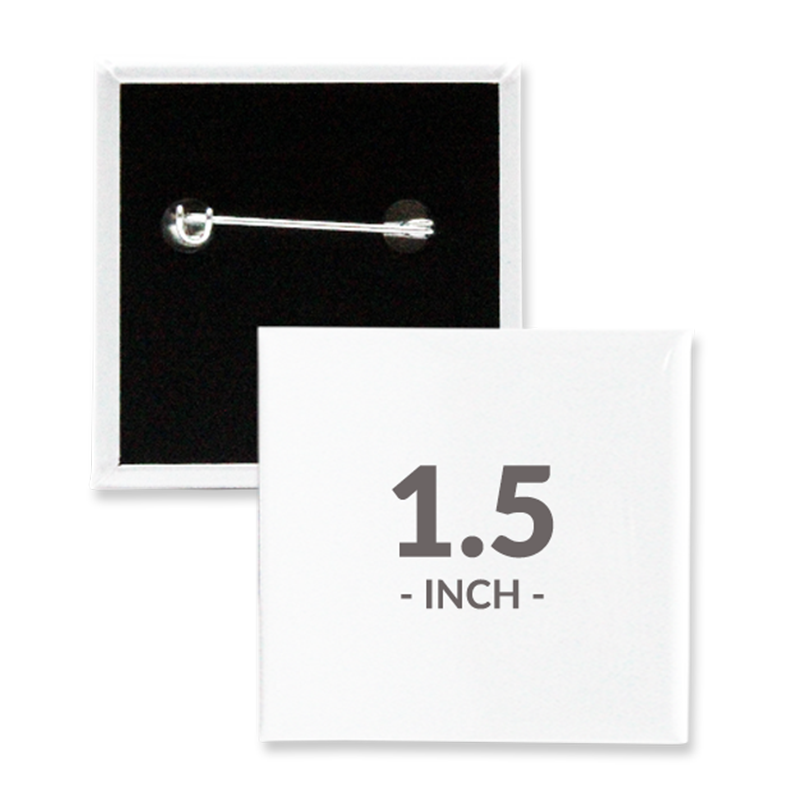 1.5 X 1.5 Inch Square Custom Buttons