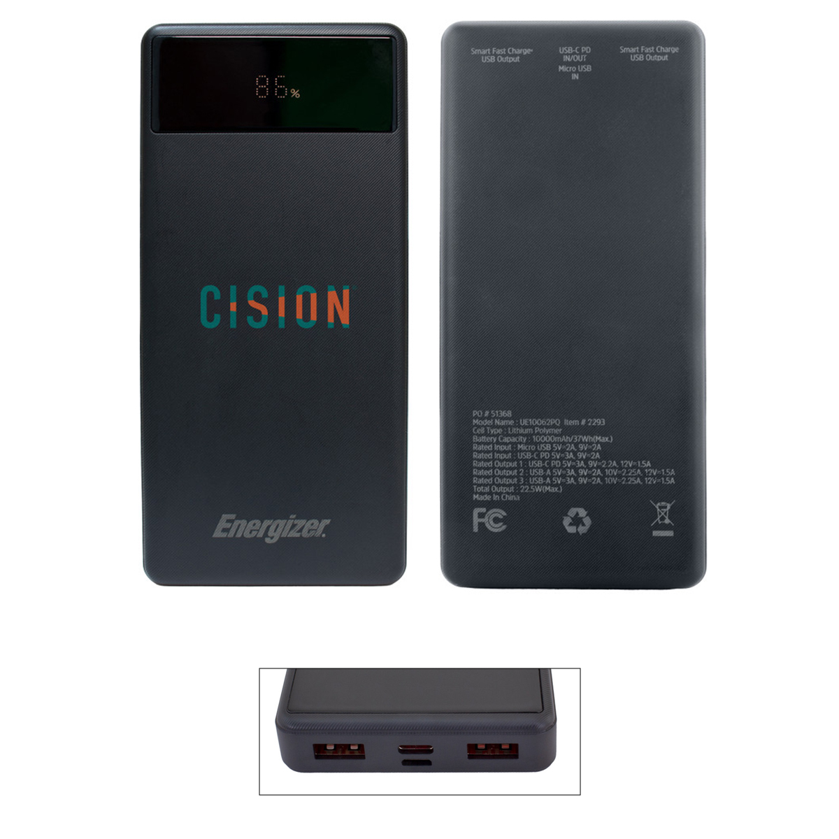 10,000 MAh Energizer&reg; PD Power Bank