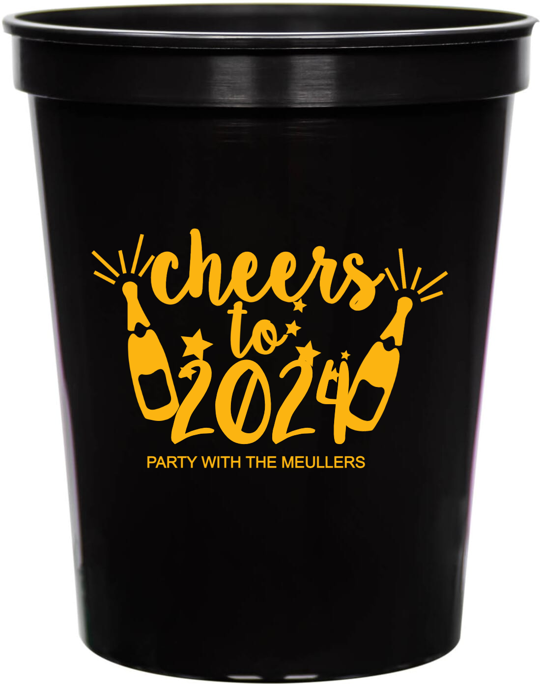 Holiday Cheers To 2024 Party With The Meullers 16oz Stadium Cups Style 127316