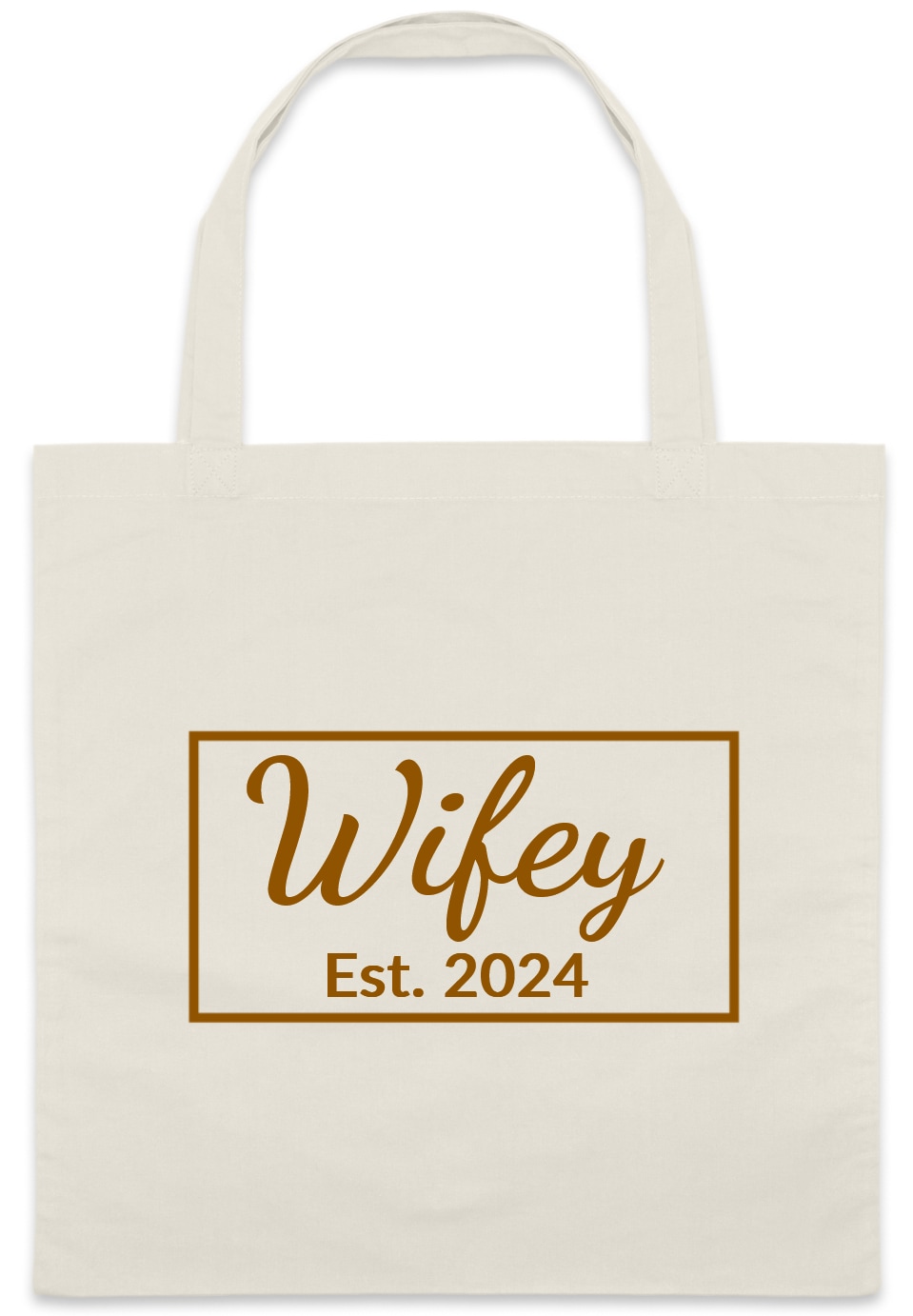 Weddings Wifey Est 2024 Custom Everyday Cotton Tote Bags Style 152100