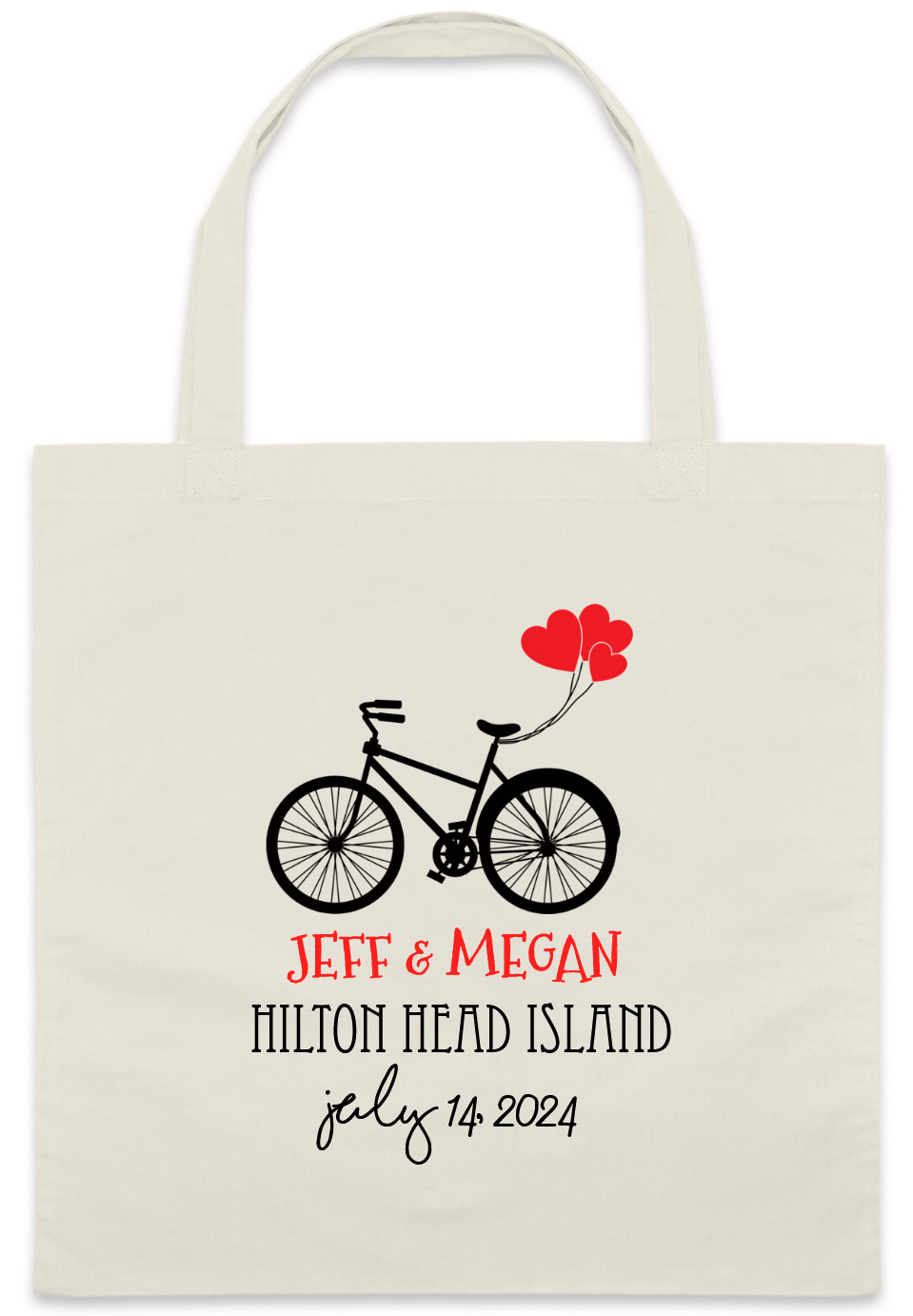 Weddings Jeff Megan Hilton Head Island July 14 2024 Custom Everyday Cotton Tote Bags Style 151947