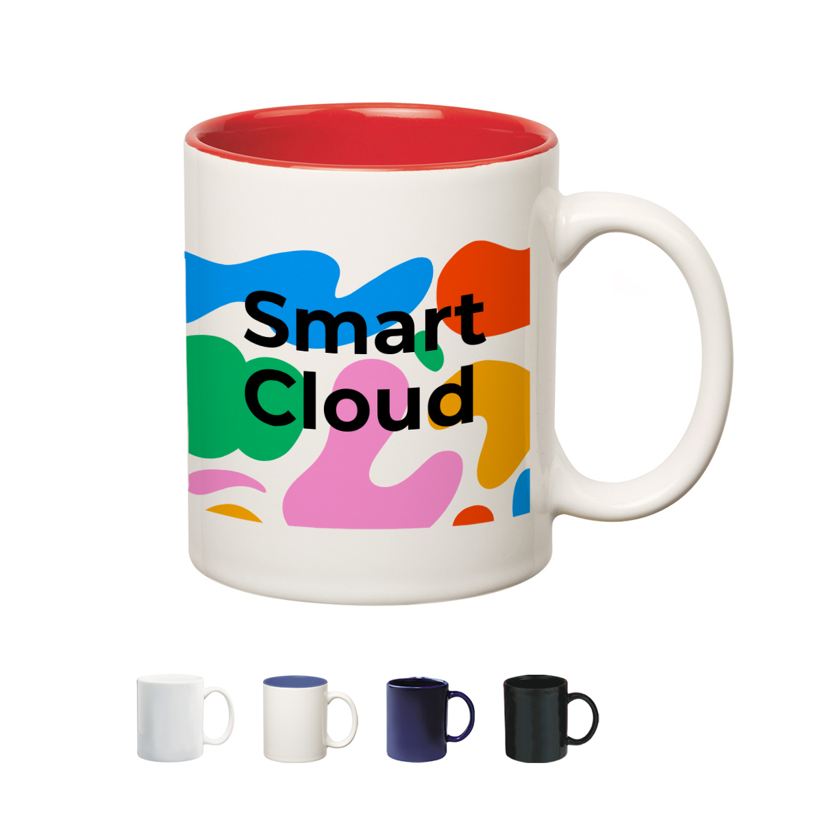 11 Oz. Full Color Hughes Stoneware Mug With C-Handle