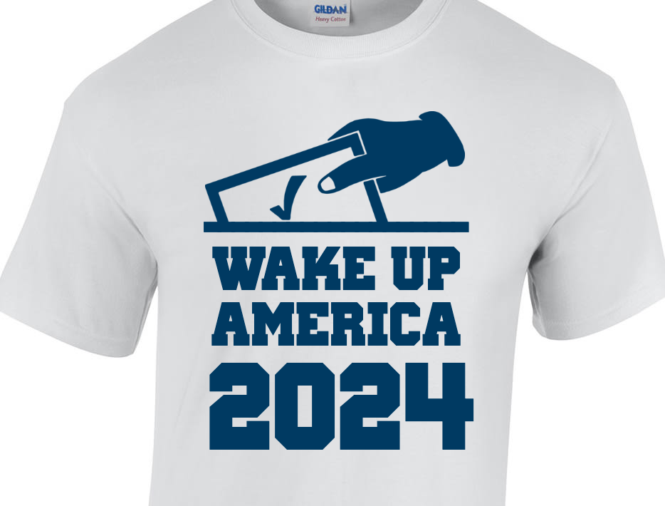 Political Wake Up America 2024 Unisex Basic Tee T-Shirts Style 111101