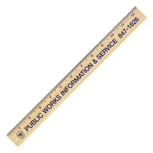 Natural Finish Ruler - 12"