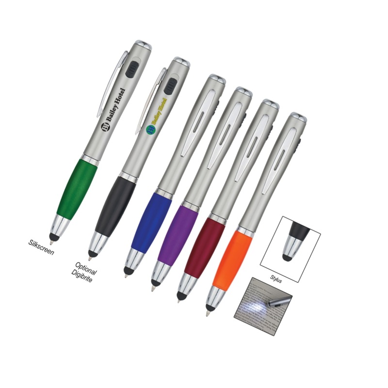 Trio Pen With LED Light And Stylus
