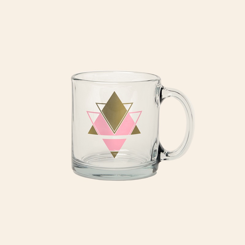 13 Oz Straight Wall Glass Mugs