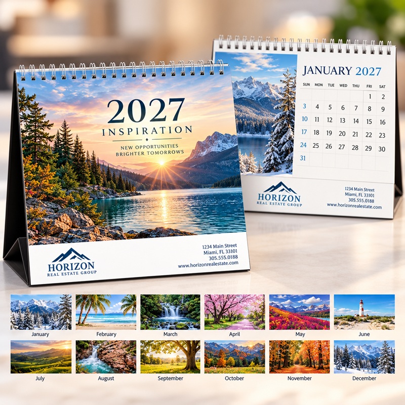 2024 Scenic Desk Tent Calendar
