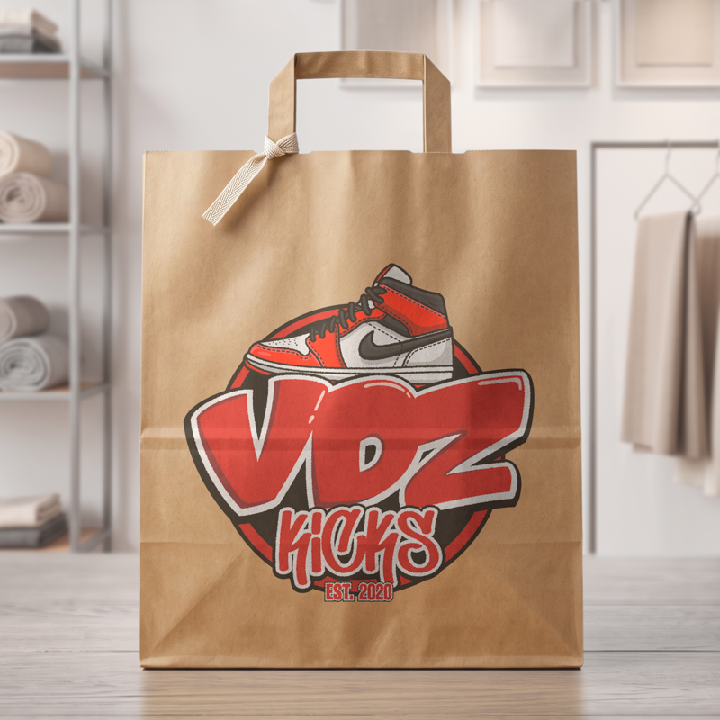 13 X 15 Inch Custom Paper Shopping Bag With Handles