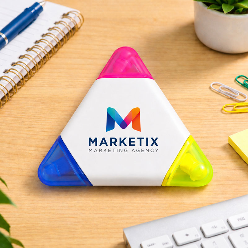 Custom Triangle Plastic Highlighters