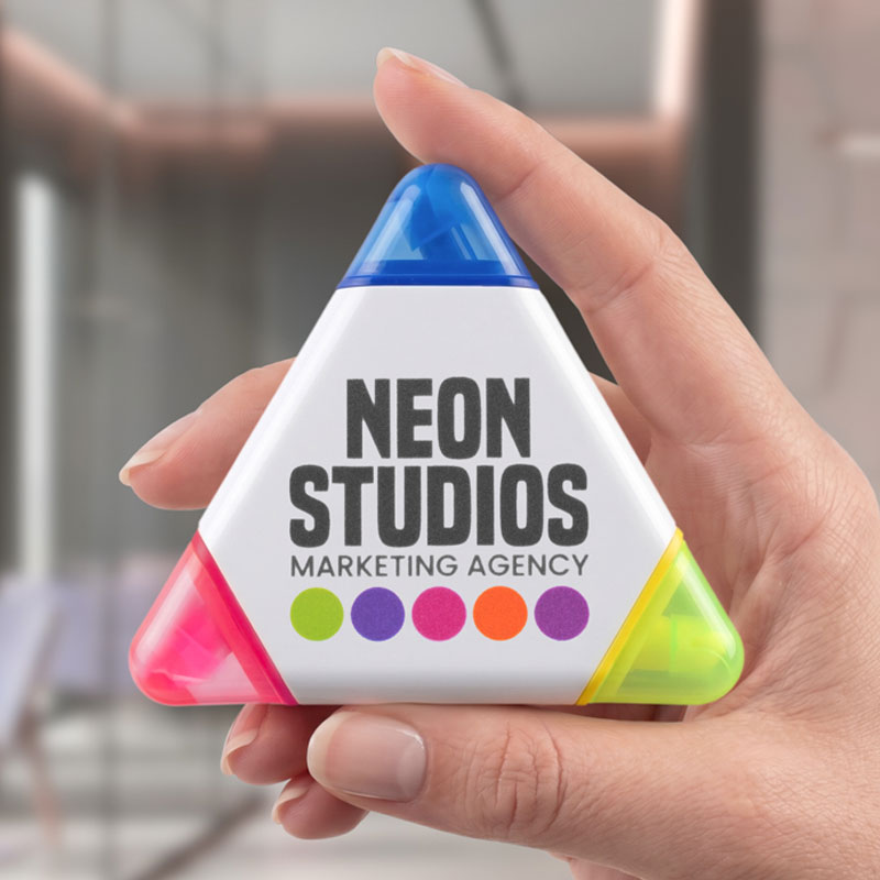 Custom Triangle Plastic Highlighters