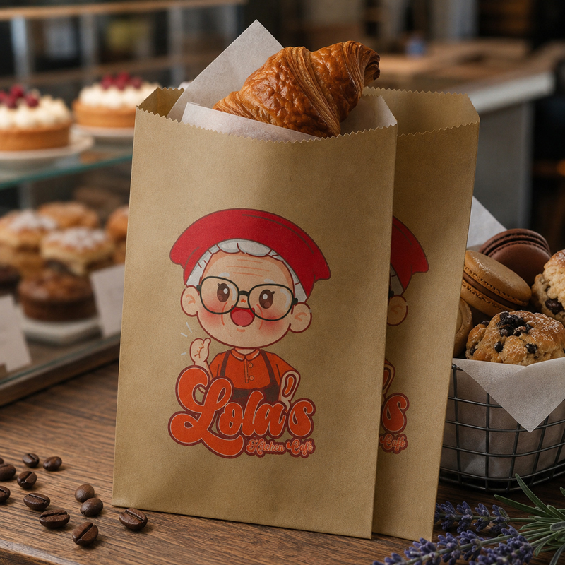 6 X 9 Inch Custom Flat Merchandise Paper Bags