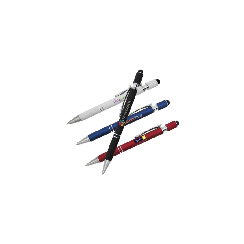 Full Color Halcyon Executive Metal Spin Top Pen With Stylus