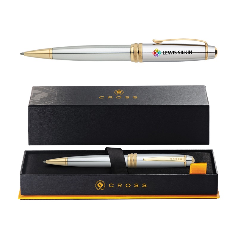 Custom Cross® Bailey 23KT Gold Ballpoint Pen With Premium Gift Box