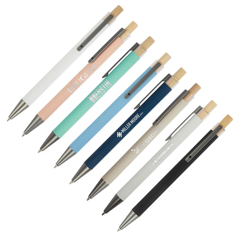 Basics Arundi Recycled Aluminum Pen With Bamboo Plunger