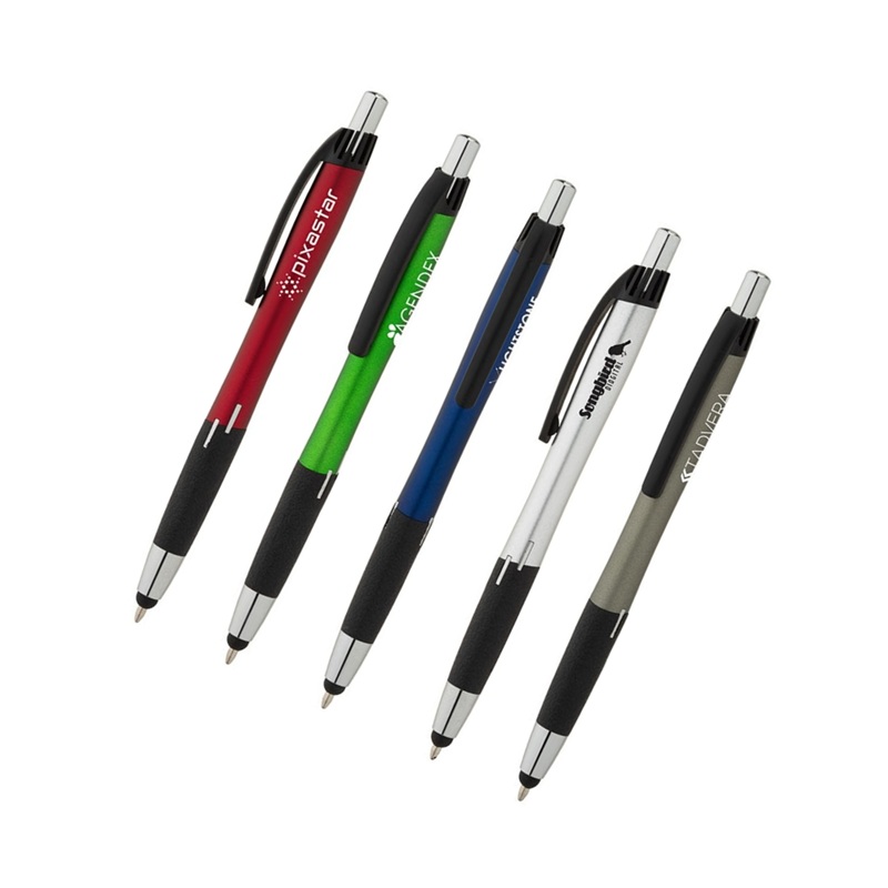 Basics Plastik Syracuse Plunge-Action Ballpoint / Stylus Pen