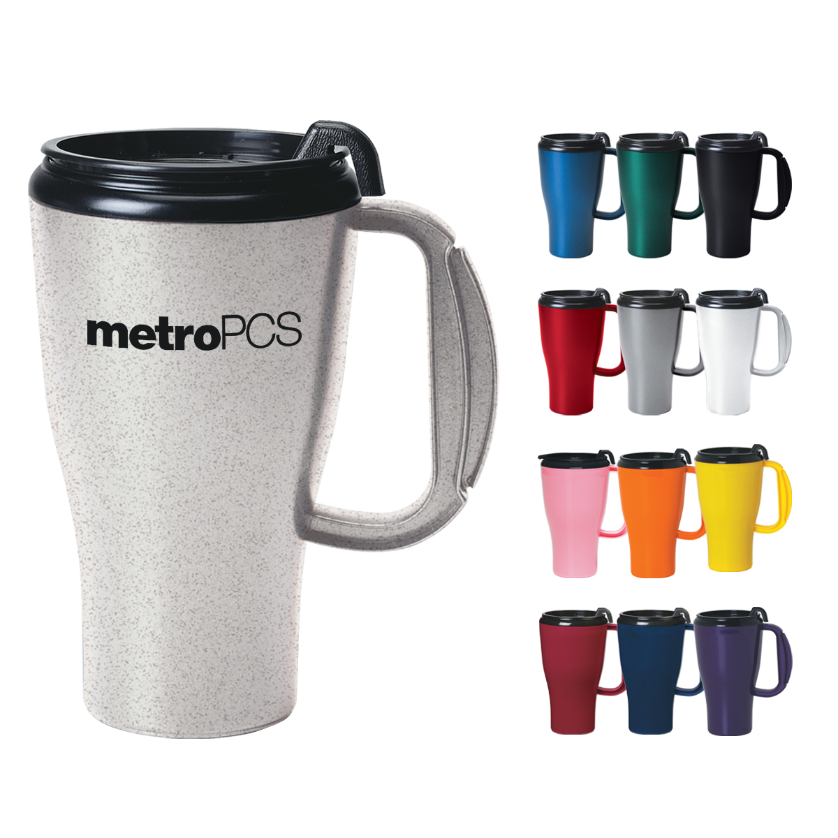 16 Oz. Omega Mug With Slider Lid