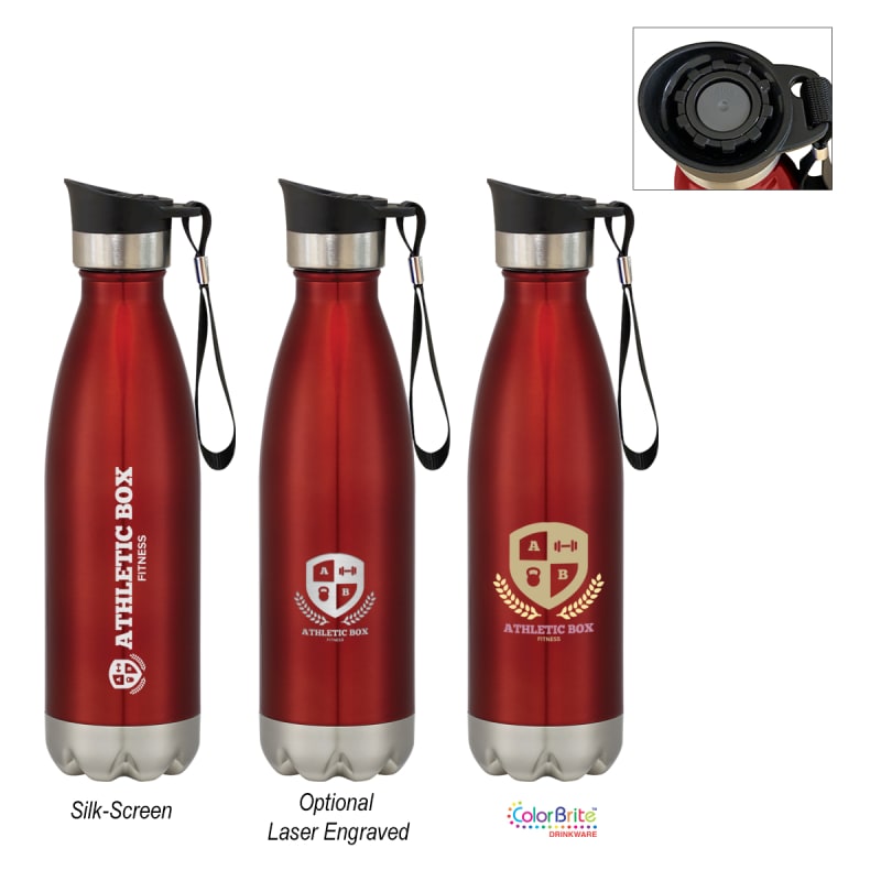 16 Oz. Swiggy Stainless Steel Bottle With Push Lid