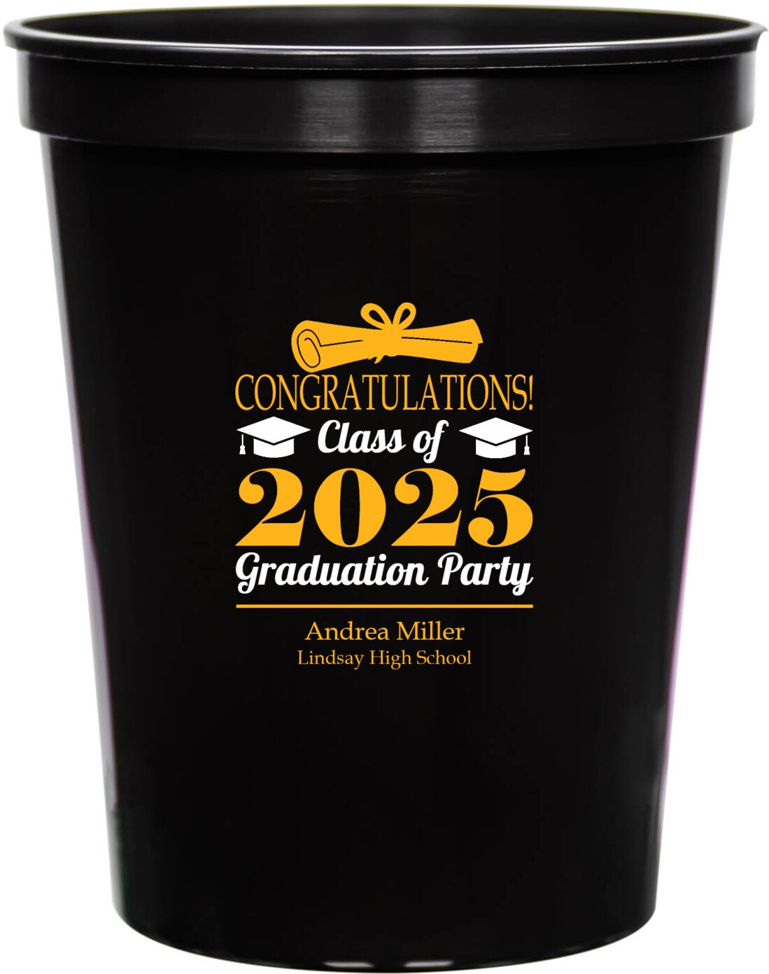 Congratulations Class Of 2025 Graduation Party 16oz Stadium Cups Style 172160