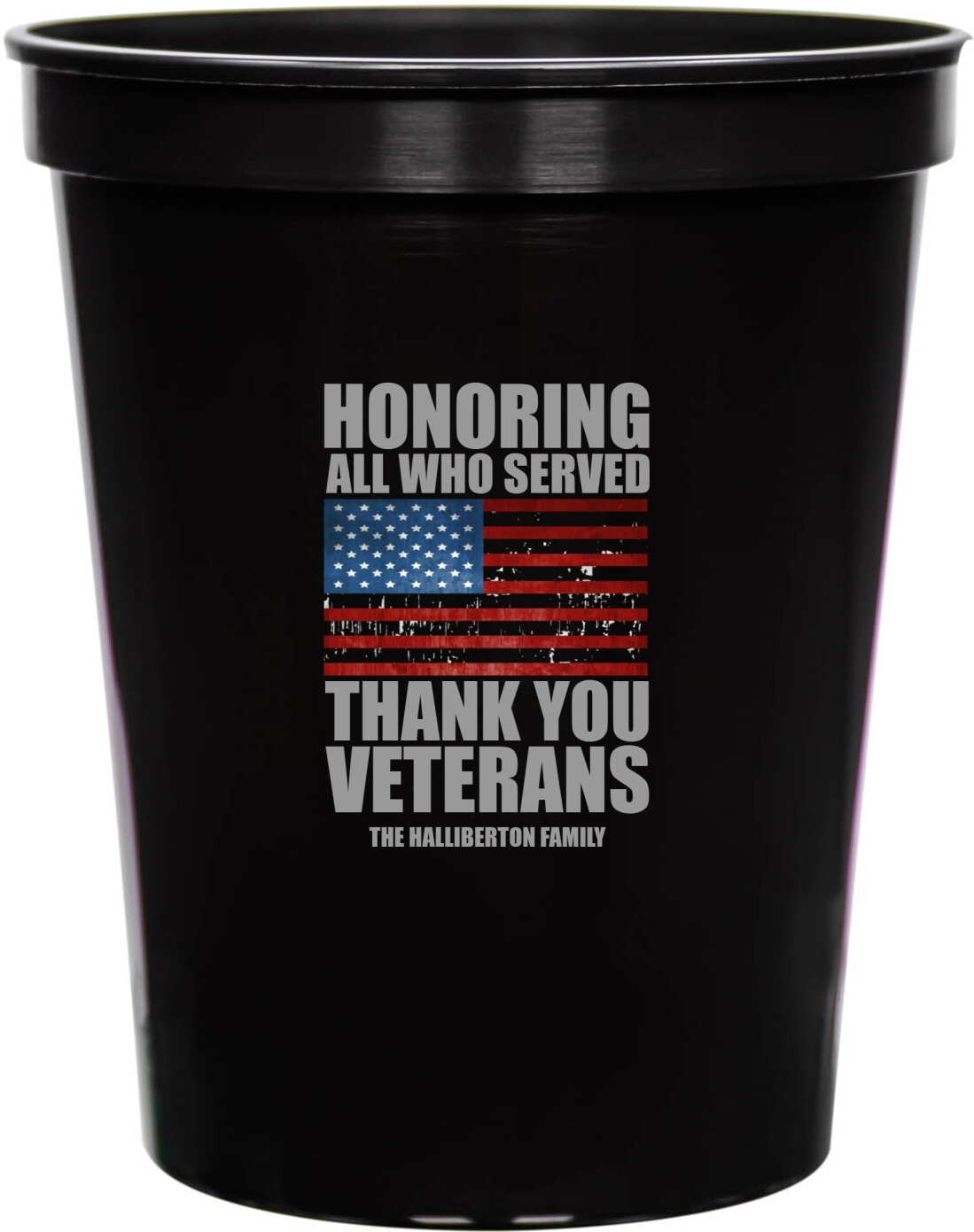 Honoring All Who Served Thank You Veterans 16oz Stadium Cups Style 172803