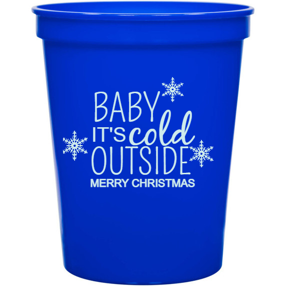 Holiday Baby Its Cold Outside Merry Christmas 16oz Stadium Cups Style 127385