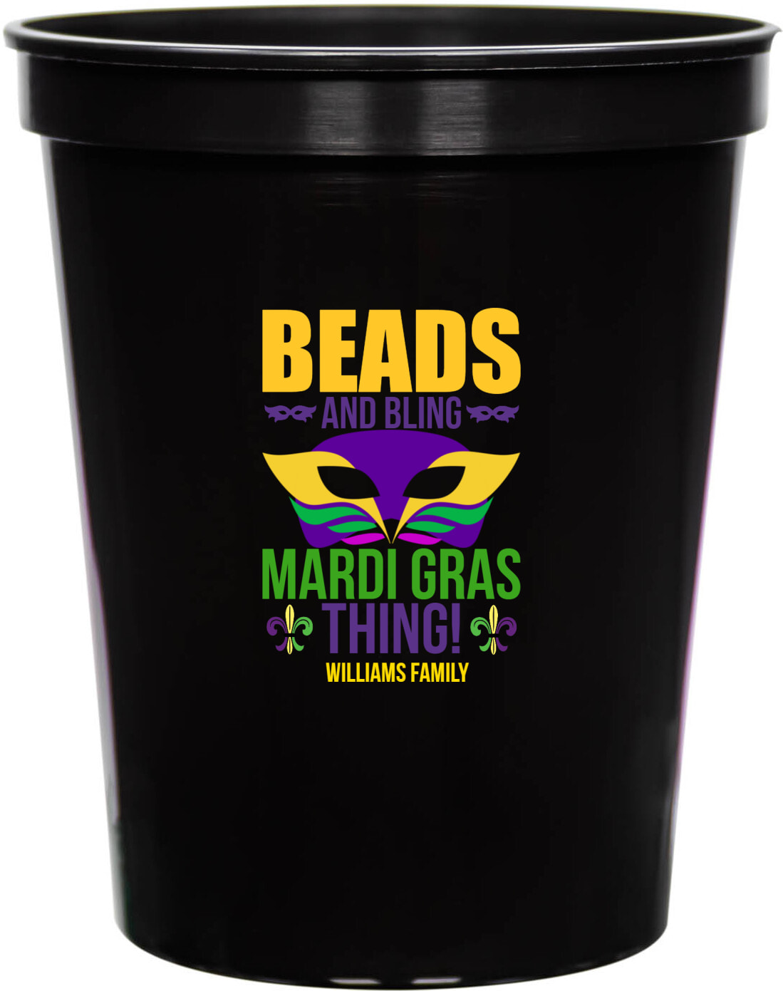 Beads And Bling Madi Gras Thing Mardi 16oz Stadium Cups Style 170326