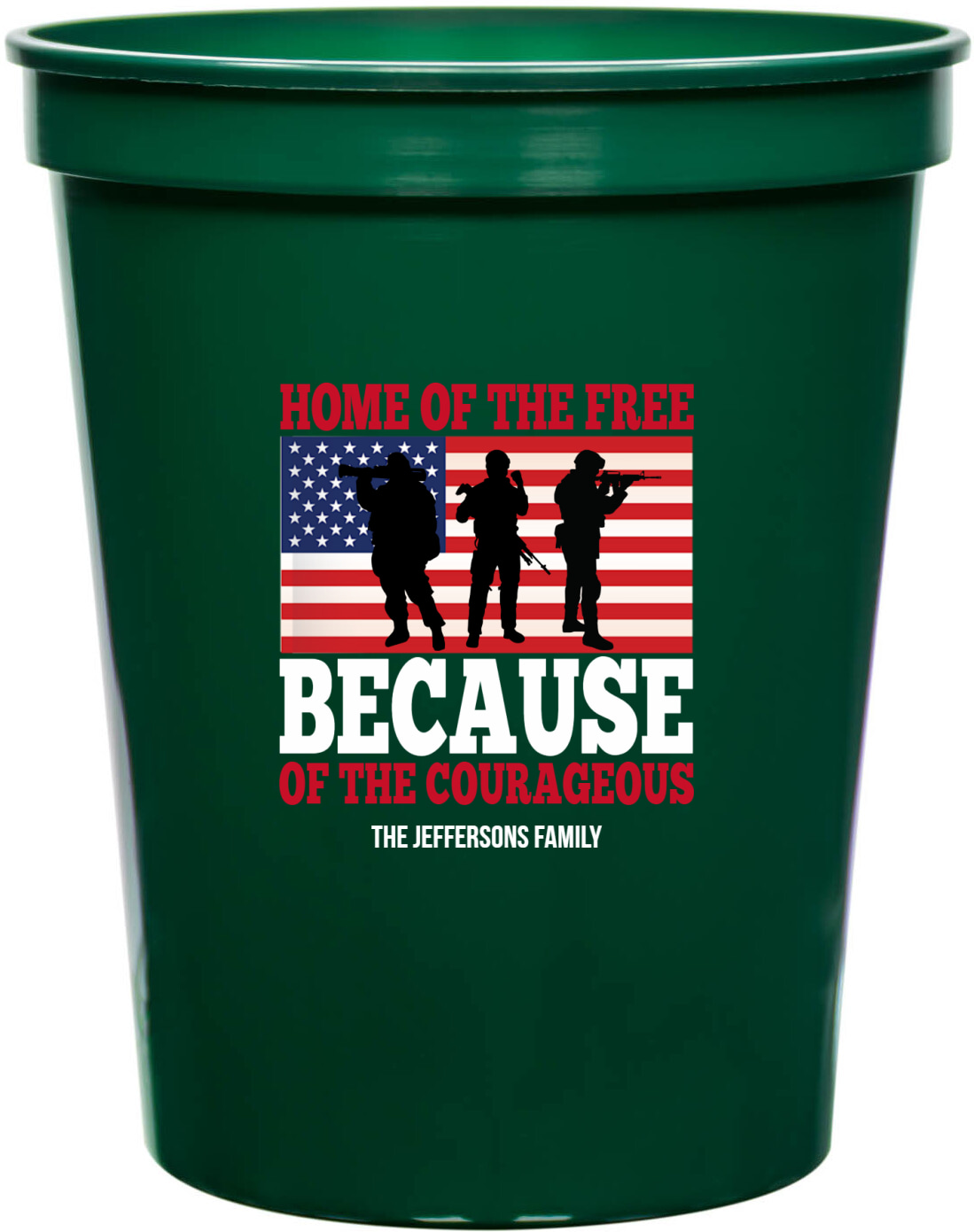 Home Of The Free Because Of The Courageous 16oz Stadium Cups Style 173029