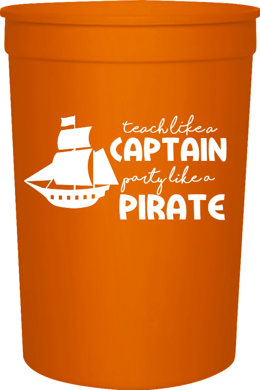 Special Events Captain Pirate Teach Like Party 16oz Stadium Cups Style 122644