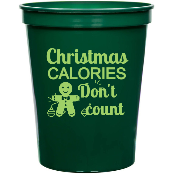 Holiday Christmas Calories Dont Count 16oz Stadium Cups Style 127779