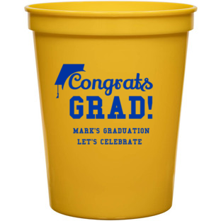 Parties & Events Congrats Grad Marks Graduation Lets Celebrate 16oz Stadium Cups Style 138725