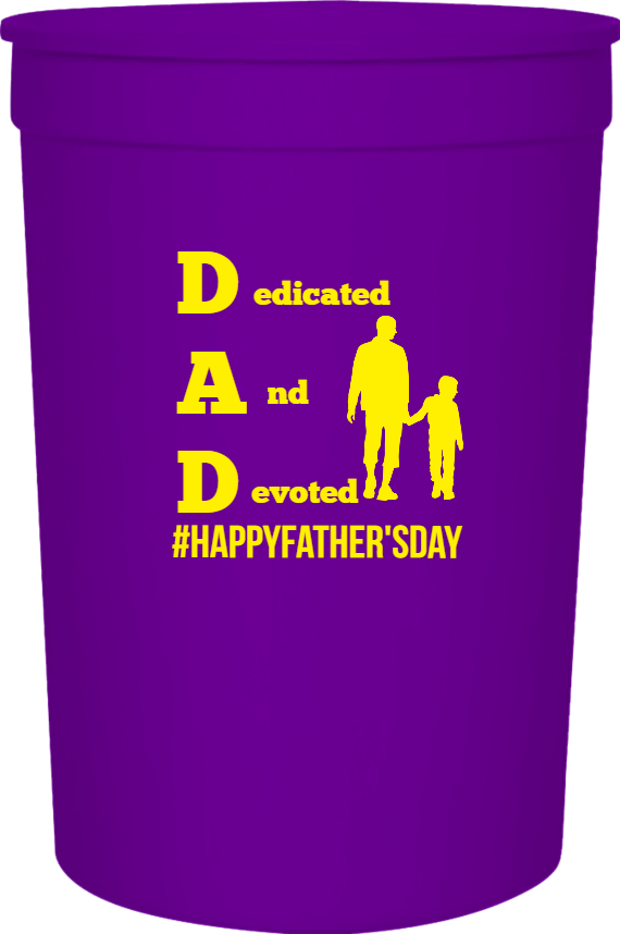 Father's Day DAD Edicated Nd Evoted happyfathersday 16oz Stadium Cups Style 119496