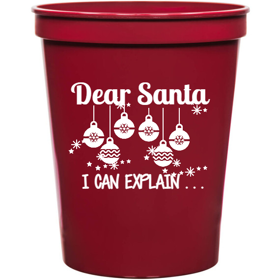 Holiday Dear Santa Can Explain 16oz Stadium Cups Style 127784