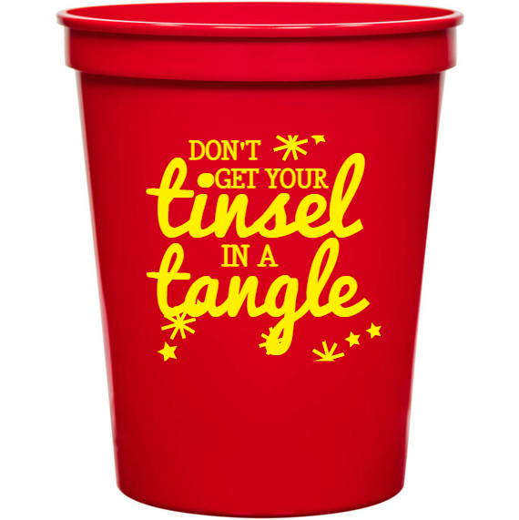 Holiday Dont Get Your Tinsel In Tangle 16oz Stadium Cups Style 127323