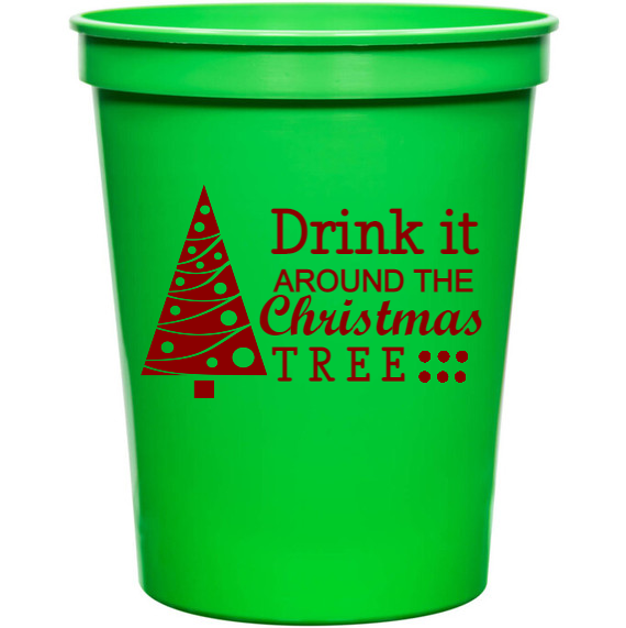 Holiday Drink It Around The Christmas T R E 16oz Stadium Cups Style 127393