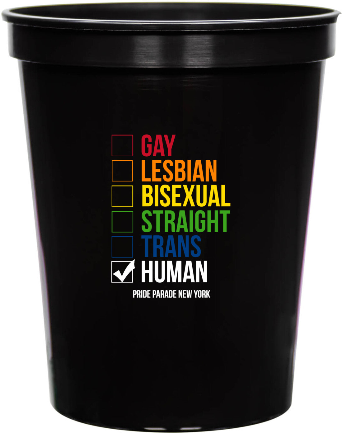 Gay Lesbian Bisexual Straight Trans Human 16oz Stadium Cups Style 173525