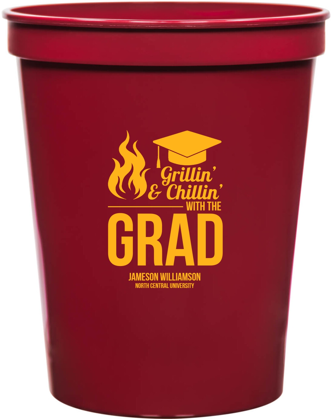 Grillin And Chillin With The Grad 16oz Stadium Cups Style 172716
