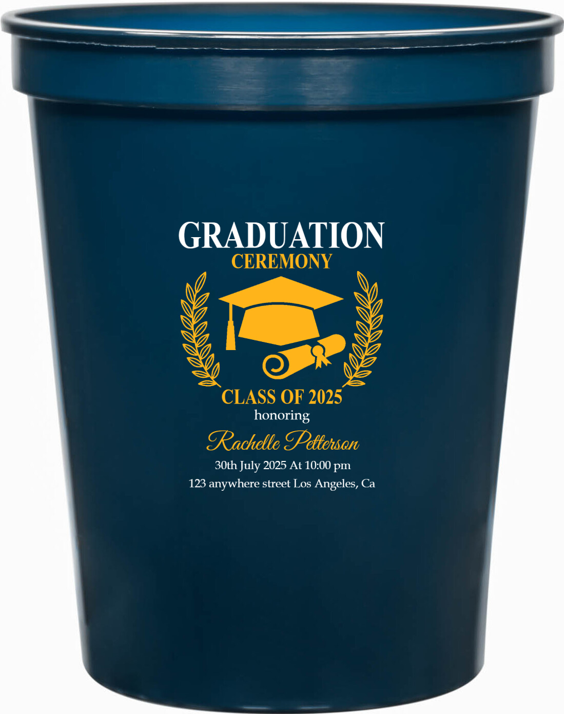 Graduation Ceremony Class Of 2025 Honoring 16oz Stadium Cups Style 172444