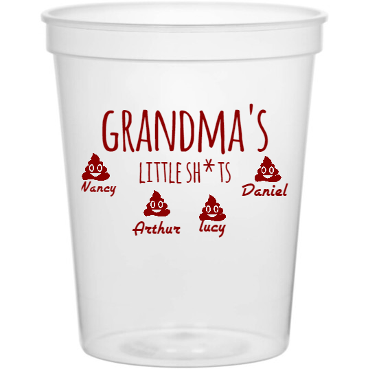 Holidays & Special Events Grandmas Little Shts Nancy Lucy Daniel Arthur 16oz Stadium Cups Style 133809