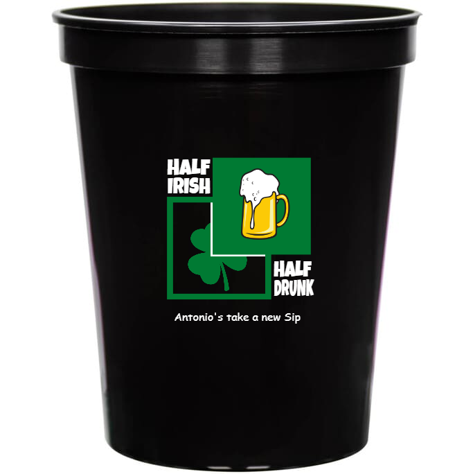 Holidays & Special Events Half Irish Drunk 16oz Stadium Cups Style 158622