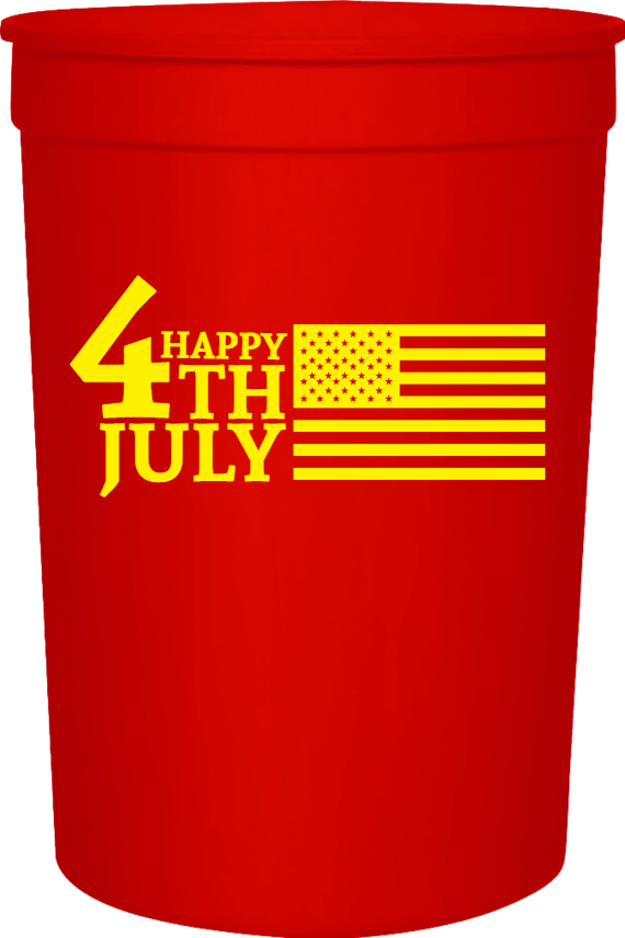 Independence Day Happy 4 Th July 16oz Stadium Cups Style 119560